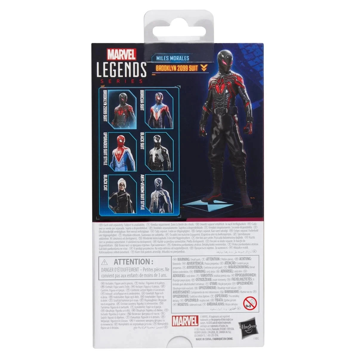 Spider-Man Marvel Legends Series Gamerverse Miles Morales Brooklyn 2099 6-Inch Action Figure